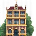 Stylized luxury hotel icon