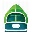 Stylized leaf and car icon
